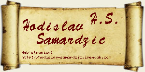 Hodislav Samardžić vizit kartica
